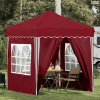 vidaXL Parti sátor Burgundi 195 x 195 x 245 cm Oxford Szövet