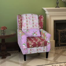 vidaXL Patchwork Relax Fotel Flora Dizájn bútor