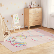 vidaXL pink mosható csúszásgátló unikornisos gyerekszőnyeg 160x230 cm lakástextília
