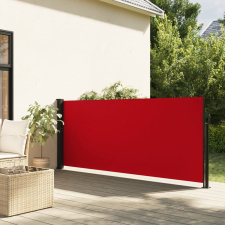 vidaXL piros behúzható oldalsó napellenző 140 x 500 cm kerti bútor