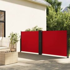 vidaXL Piros behúzható oldalsó napellenző 140x1200 cm kerti bútor