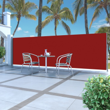 vidaXL Piros behúzható oldalsó napellenző 160 x 500 cm kerti bútor