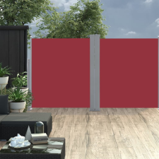 vidaXL piros behúzható oldalsó napellenző 160 x 600 cm kerti bútor