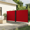 vidaXL Piros behúzható oldalsó napellenző 180 x 1000 cm