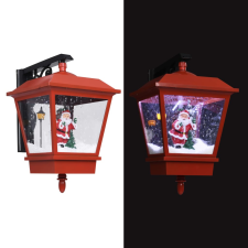 vidaXL piros karácsonyi fali lámpa LED-ekkel és Mikulással 40x27x45 cm karácsonyfa izzósor
