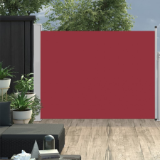 vidaXL Piros kihúzható oldalsó teraszi napellenző 140 x 500 cm kerti bútor