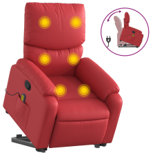vidaXL piros műbőr dönthető masszázs- és állófotel (3204898) masszázsfotel