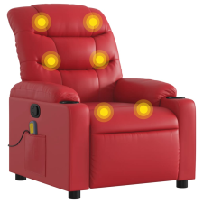 vidaXL piros műbőr dönthető masszázsfotel (374145) masszázsfotel