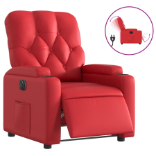 vidaXL piros műbőr elektromos dönthető fotel (3204763) bútor