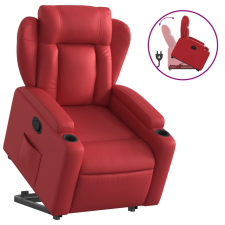 vidaXL piros műbőr felállást segítő dönthető fotel (3204549) bútor