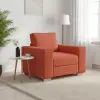 vidaXL Piros-narancssárga kordbársony szövet kanapéfotel 100 x 77 x 82 cm