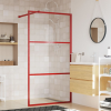 vidaXL piros zuhanyfal átlátszó ESG üveggel 100 x 195 cm