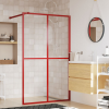 vidaXL piros zuhanyfal átlátszó ESG üveggel 118 x 195 cm