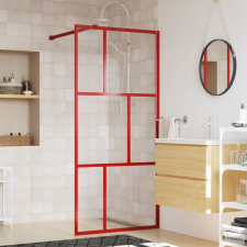 vidaXL piros zuhanyfal átlátszó ESG üveggel 80 x 195 cm kád, zuhanykabin