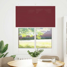 vidaXL pliszírozott redőny Bordeaux piros 110x150 cm szövetszélesség (4015247) lakástextília