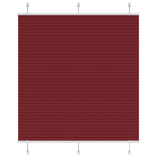 vidaXL pliszírozott redőny Bordeaux piros 120x100 cm szövetszélesség redőny