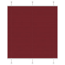 vidaXL pliszírozott redőny Bordeaux piros 120x150 cm szövetszélesség lakástextília