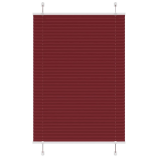 vidaXL pliszírozott redőny Bordeaux piros 85x100 cm szövetszélesség lakástextília