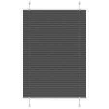 vidaXL pliszírozott redőny fekete 100x100 cm szövetszélesség 99,4 cm lakástextília