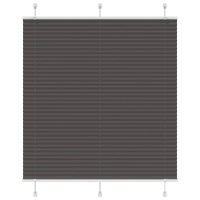 vidaXL pliszírozott redőny fekete 115x100 cm szövetszélesség 114,4 cm redőny