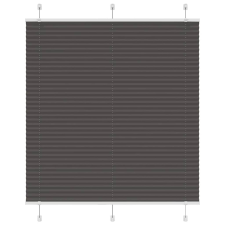 vidaXL pliszírozott redőny fekete 115x100 cm szövetszélesség 114,4 cm lakástextília