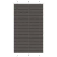 vidaXL pliszírozott redőny fekete 115x200 cm szövetszélesség 114,4 cm lakástextília