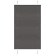 vidaXL pliszírozott redőny fekete 75x100 cm szövetszélesség 74,4 cm redőny