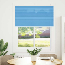 vidaXL pliszírozott redőny kék 110x100 cm szövetszélesség 109,4 cm (4015179) lakástextília