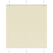 vidaXL pliszírozott redőny krém 115x100 cm szövetszélesség 114,4 cm lakástextília