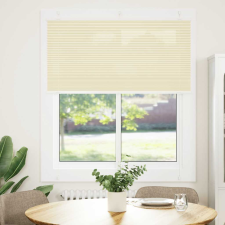 vidaXL pliszírozott redőny krém 120x100 cm szövetszélesség 119,4 cm (4015283) lakástextília