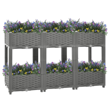 vidaXL polipropilén magaságyás 120 x 40 x 71 cm (153299) kerti tárolás