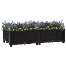 vidaXL polipropilén magaságyás 80 x 40 x 23 cm kerti dekoráció