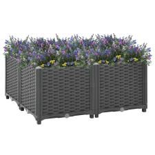 vidaXL polipropilén magaságyás 80 x 80 x 38 cm kerti tárolás
