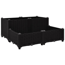vidaXL polipropilén magaságyás 80 x 80 x 38 cm (316538) kerti tárolás