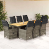 vidaXL Polyrattan Kerti Bútor - 9 részes szett