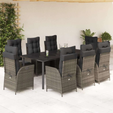 vidaXL Polyrattan Kerti Étkezőgarnitúra - 9 részes kerti bútor