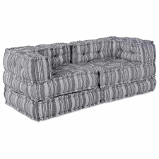 vidaXL Puff 2 pcs Szürke 70 x 70 x 54 cm szövet bútor