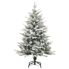 vidaXL PVC és PE műkarácsonyfa pelyhes hóval 120 cm (328492) műfenyő