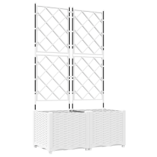 vidaXL rácsos kert cserép 2 db Fehér 80x40x143 cm (42002906) kerti tárolás