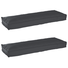 vidaXL Raklappárnák padhoz 2 db Fekete 120x40x8 cm Oxford anyag kerti bútor