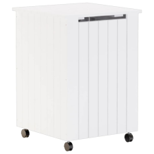 vidaXL RANA fehér tömör fenyőfa szennyeskosár kerekekkel 45x45x64 cm bútor
