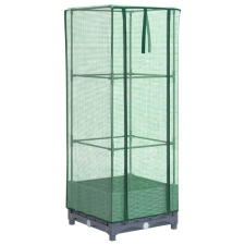 vidaXL rattan megjelenésű magaságyás melegháztakaróval 40x40x123 cm (4015823) kerti tárolás
