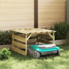 vidaXL Robotos Fűnyíró Garázs Impregnált Fa Fenyő kerti tárolás