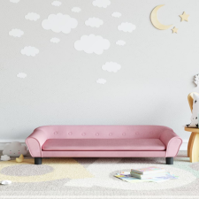 vidaXL Rózsaszín bársony gyerek kanapé 100 x 50 x 26 cm babaszoba szett