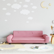 vidaXL Rózsaszín bársony gyerek kanapé 100 x 54 x 33 cm babaszoba szett