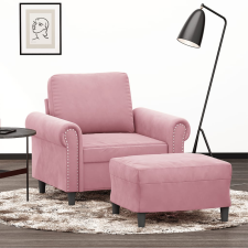 vidaXL rózsaszín bársony kanapéfotel lábtartóval 60 cm bútor