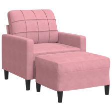 vidaXL rózsaszín bársony kanapéfotel lábtartóval 60 cm (3278260) bútor
