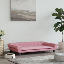 vidaXL rózsaszín bársony kutyaágy 1100 x 50 x 21 cm szállítóbox, fekhely kutyáknak