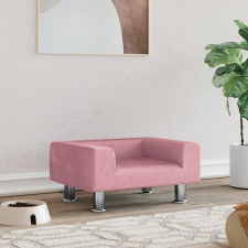 vidaXL rózsaszín bársony kutyaágy 50 x 40 x 26,5 cm szállítóbox, fekhely kutyáknak