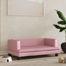 vidaXL rózsaszín bársony kutyaágy 80 x 45 x 30 cm szállítóbox, fekhely kutyáknak